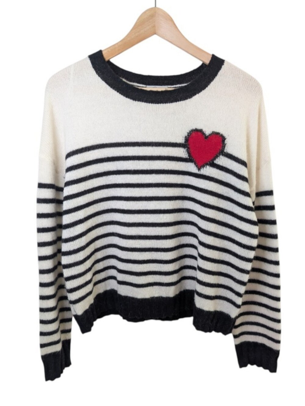 Rails Perci Bretton Heart Stripe Sweater Small